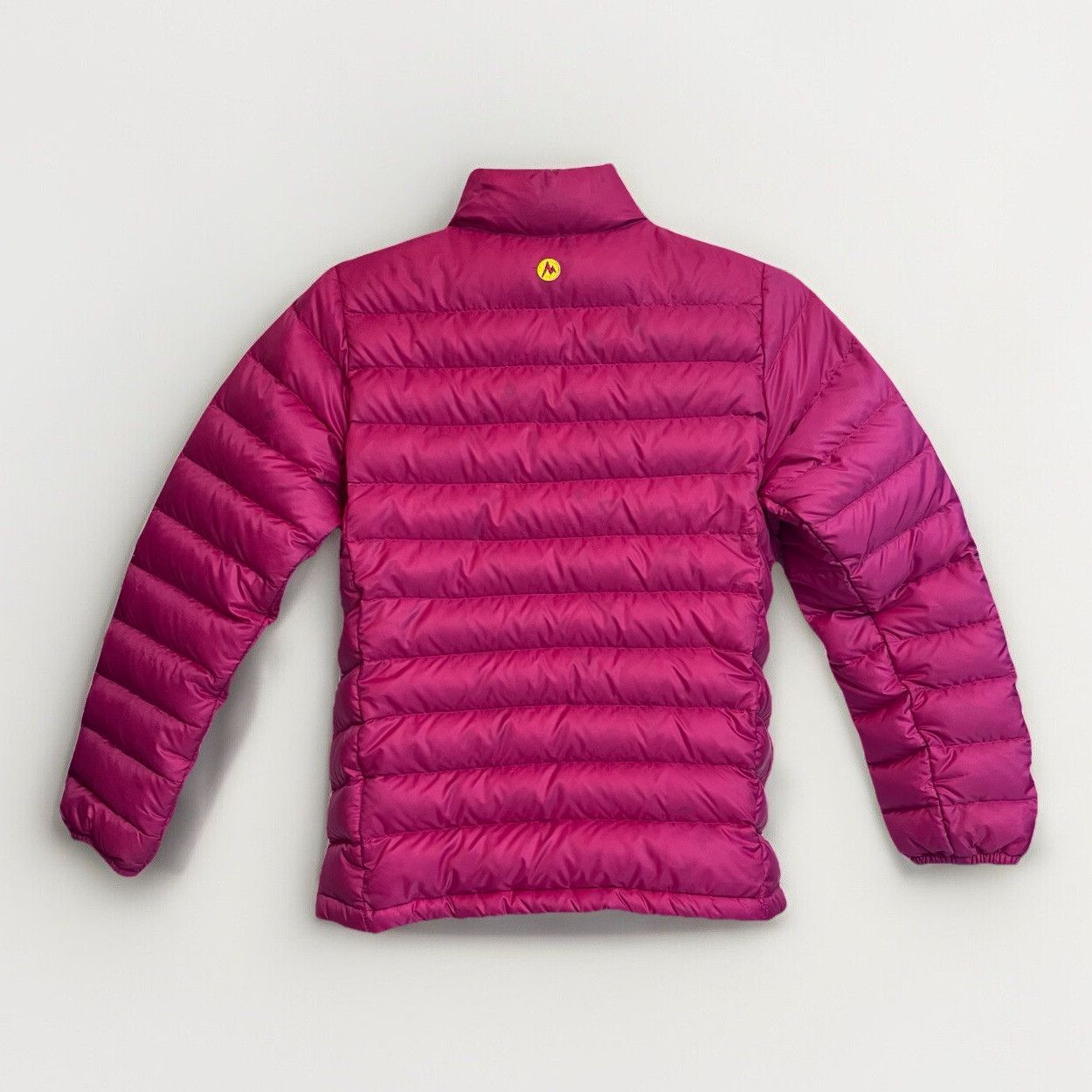Marmot Youth Puffer Jacket 700 Fill Down Feather Coat Full Zip Girls L Hot Pink — image 2 of 8